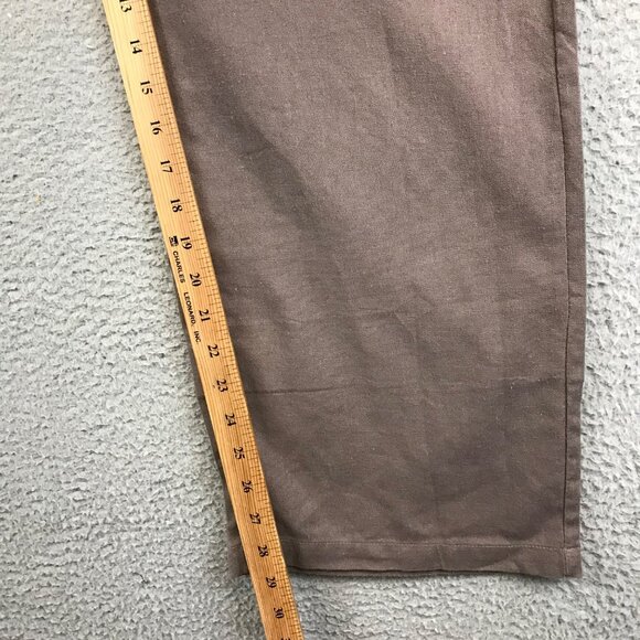 Coofandy Pants Womens Large Brown Cotton Elastic Waist Drawstring Straight Leg - Picture 7 of 9